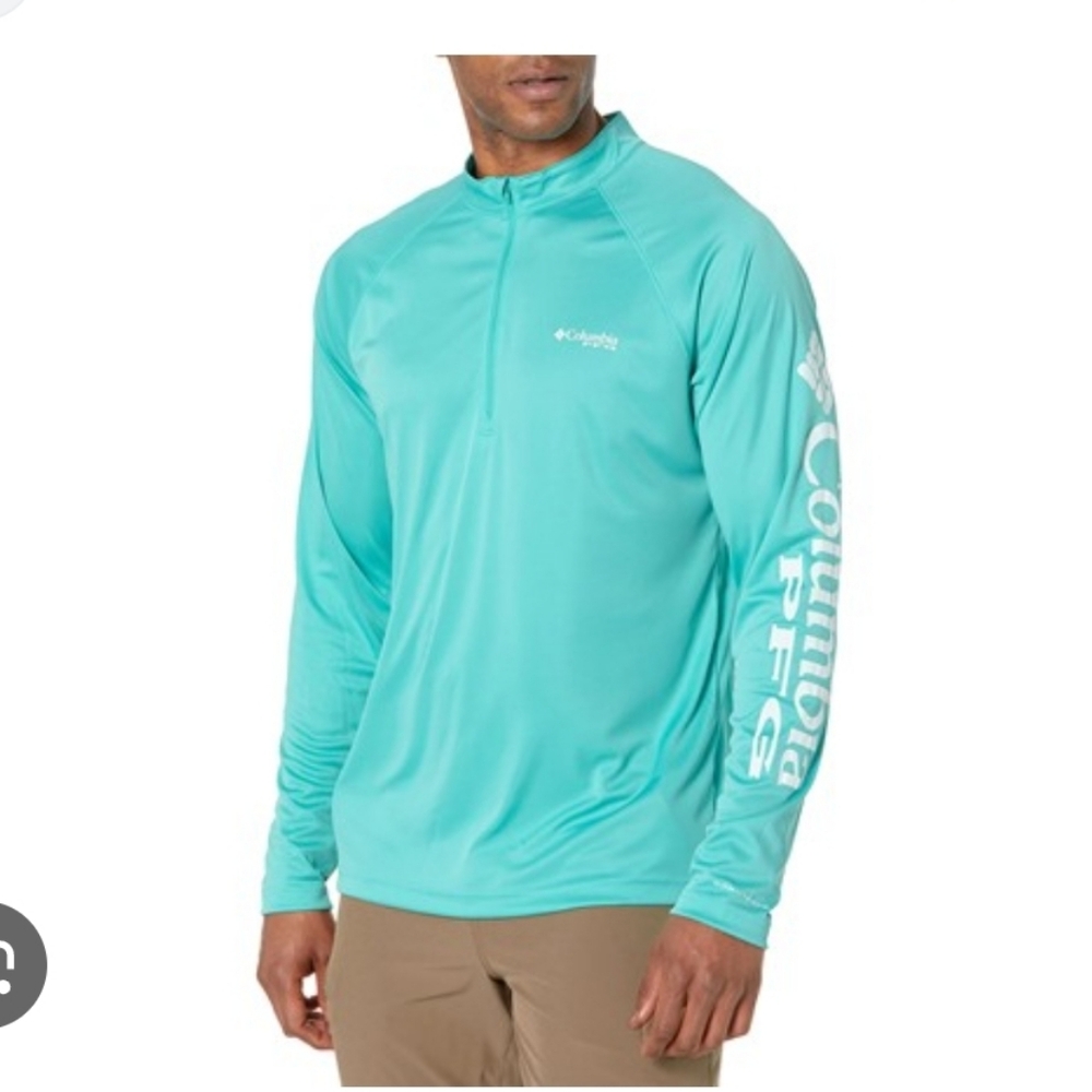 Columbia Men's Aqua Rash Guard